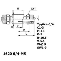 Серьга поворотная 1620 6/4-M5