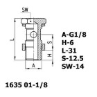 Цена на фитинг Пустотелый болт 1635 01-1/8 1635 01-1/8