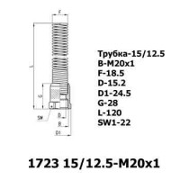 Накидная гайка с защитной пружиной 1723 15/12.5-M20x1