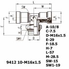 Цена на фитинг Фитинг тройник горизонтальный 9412 10-M16x1.5 9412 10-M16x1.5