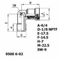 Фитинг угловой 9500 6-02