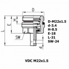 Цена на фитинг Фитинг для слива конденсата VDC M22x1.5 VDC M22x1.5